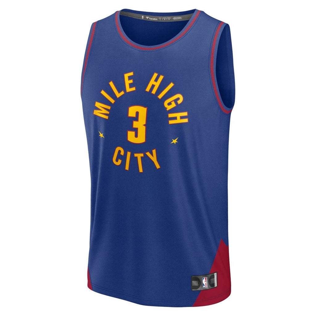 Julian Strawther Denver Nuggets Fanatics Fast Break Replica Player Jersey - Statement Edition - Blue | NBA Fan Gear