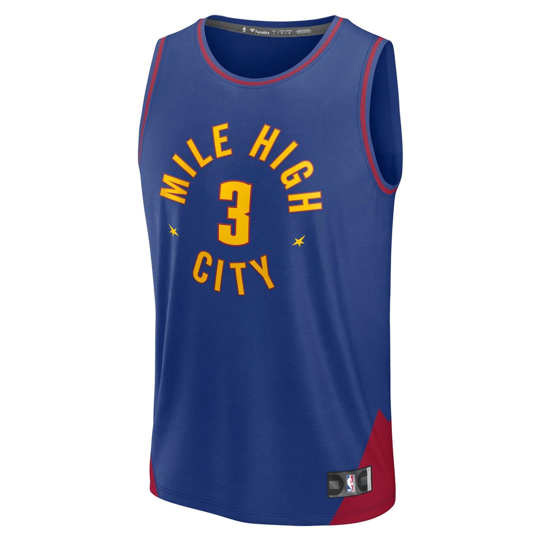 Julian Strawther Denver Nuggets Fanatics Fast Break Replica Player Jersey - Statement Edition - Blue | NBA Fan Gear
