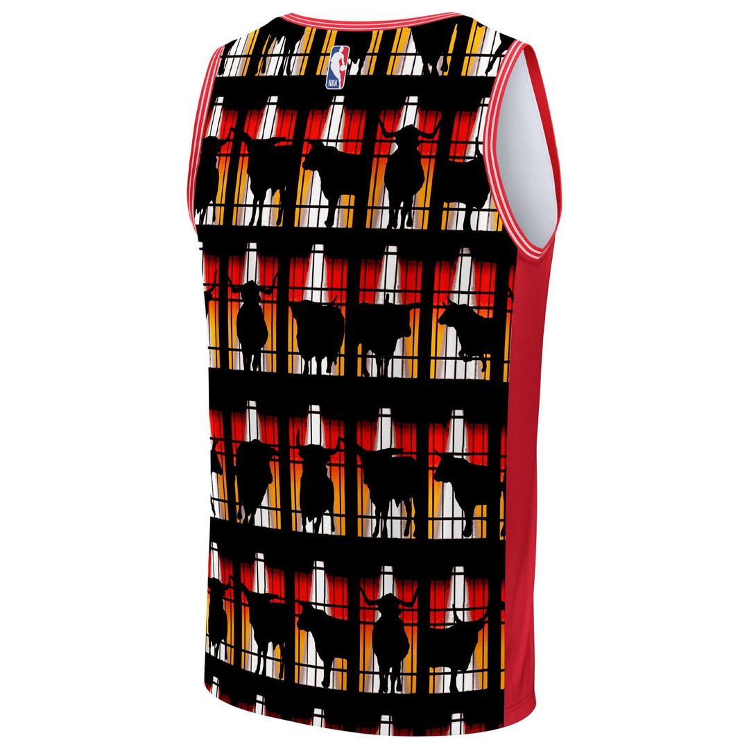 Chicago Bulls NBA & KidSuper Studios by Fanatics Unisex Hometown Jersey - Red | NBA x KidSuper Fan Gear