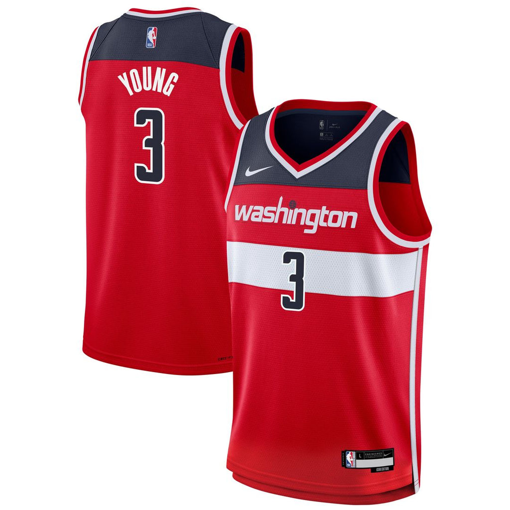 Trae Young Washington Wizards Nike Youth Swingman Jersey - Icon Edition - Red | NBA Fan Gear