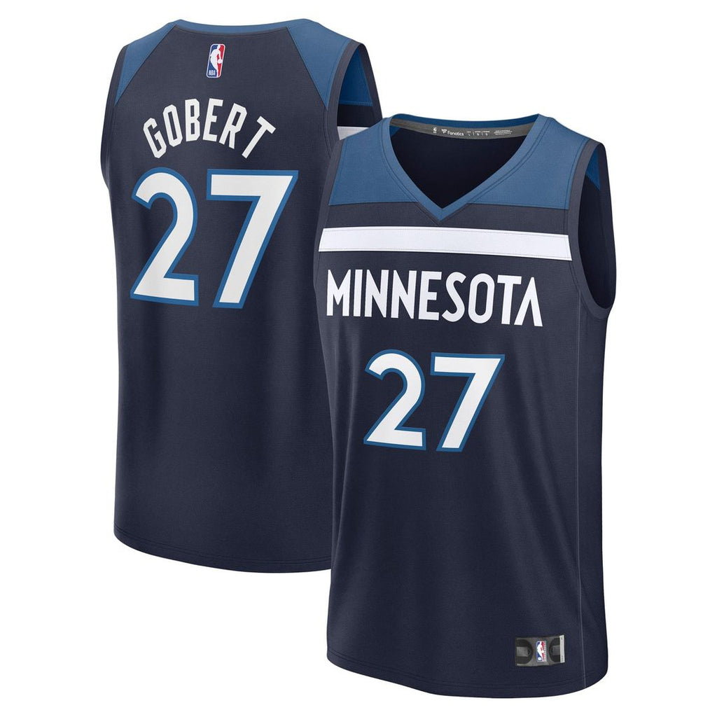 Rudy Gobert Minnesota Timberwolves Fanatics Fast Break Replica Player Jersey - Icon Edition - Navy | NBA Fan Gear