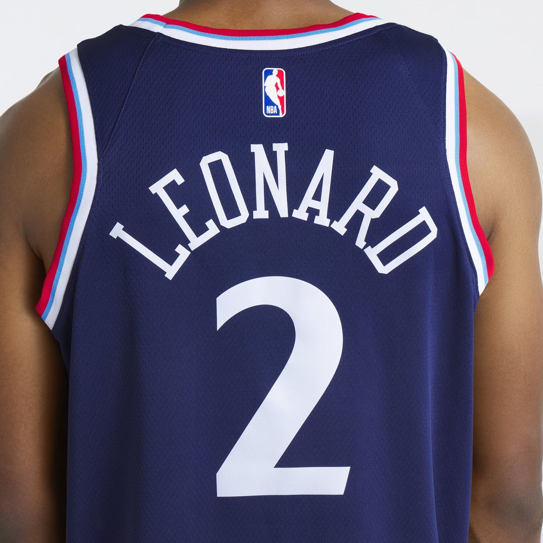 Kawhi Leonard LA Clippers Nike Unisex 2024/ 25 Swingman Jersey - Navy - Icon Edition | NBA Fan Gear