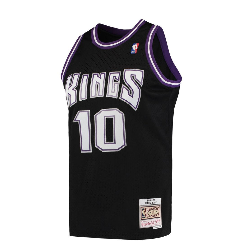 Mike Bibby Sacramento Kings Mitchell & Ness Hardwood Classics Swingman Jersey - Black | NBA Fan Gear