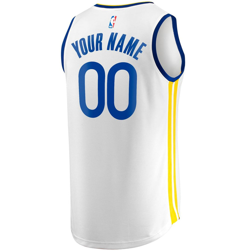 Golden State Warriors Fanatics Youth Fast Break Replica Custom Jersey - Association Edition - White | NBA Fan Gear