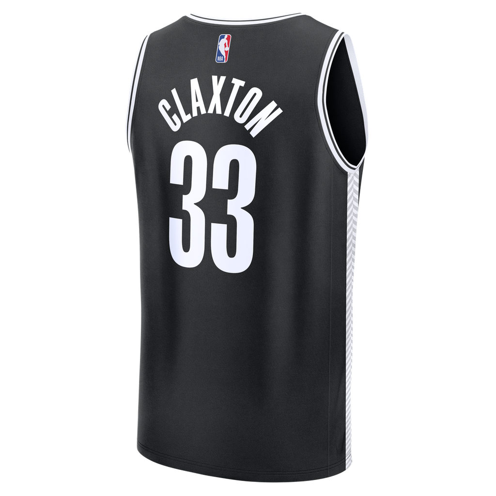 Nic Claxton Brooklyn Nets Fanatics Fast Break Replica Jersey - Black - Icon Edition | NBA Fan Gear