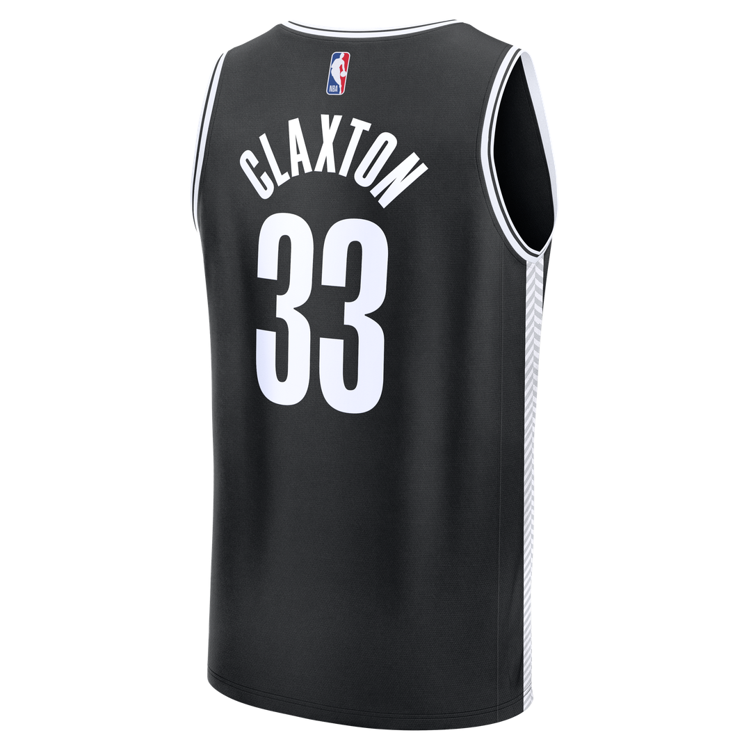 Nic Claxton Brooklyn Nets Fanatics Fast Break Replica Jersey - Black - Icon Edition | NBA Fan Gear