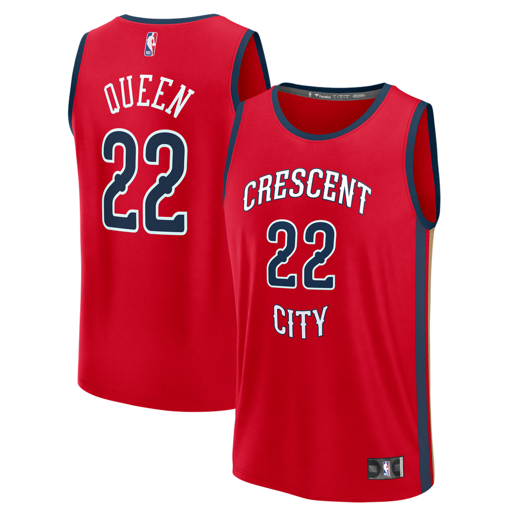 Derik Queen New Orleans Pelicans Fanatics Fast Break Replica Player Jersey - Statement Edition - Red | NBA Fan Gear