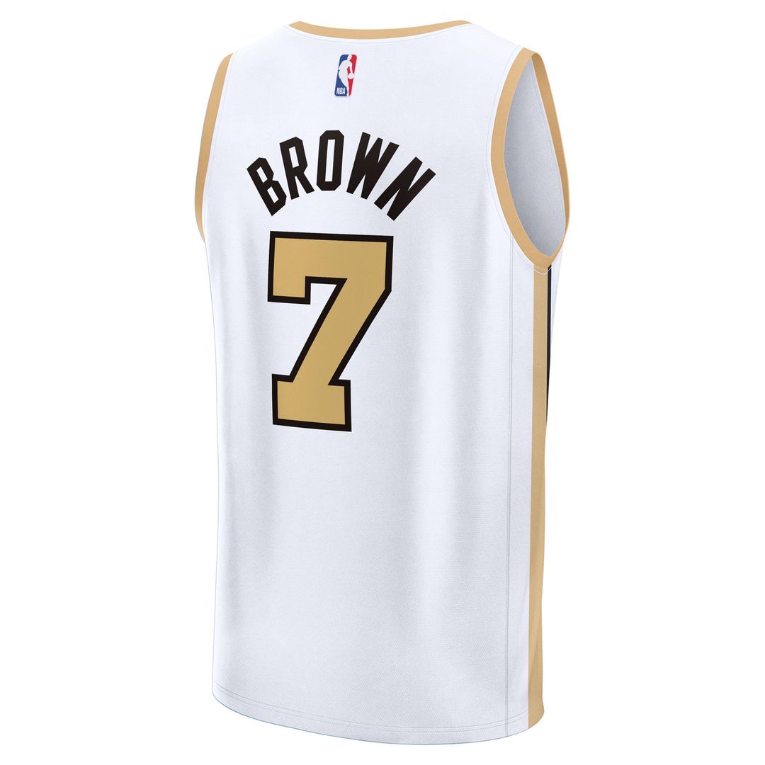 Jaylen Brown Boston Celtics Fanatics 2025/ 26 City Edition Fast Break Jersey - White | NBA Fan Gear
