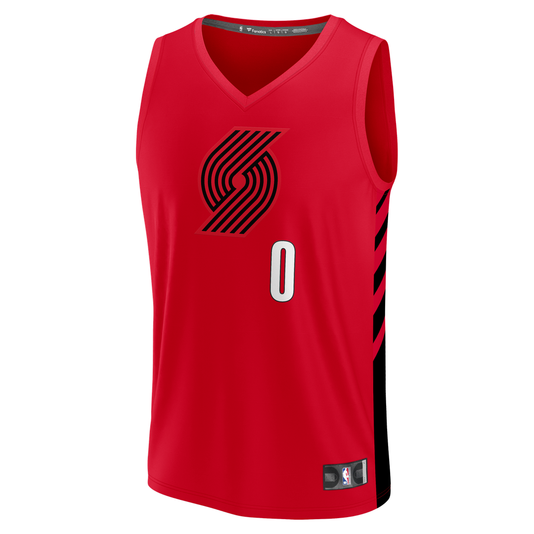 Damian Lillard Portland Trail Blazers Fanatics Fast Break Replica Jersey - Red - Statement Edition | NBA Fan Gear