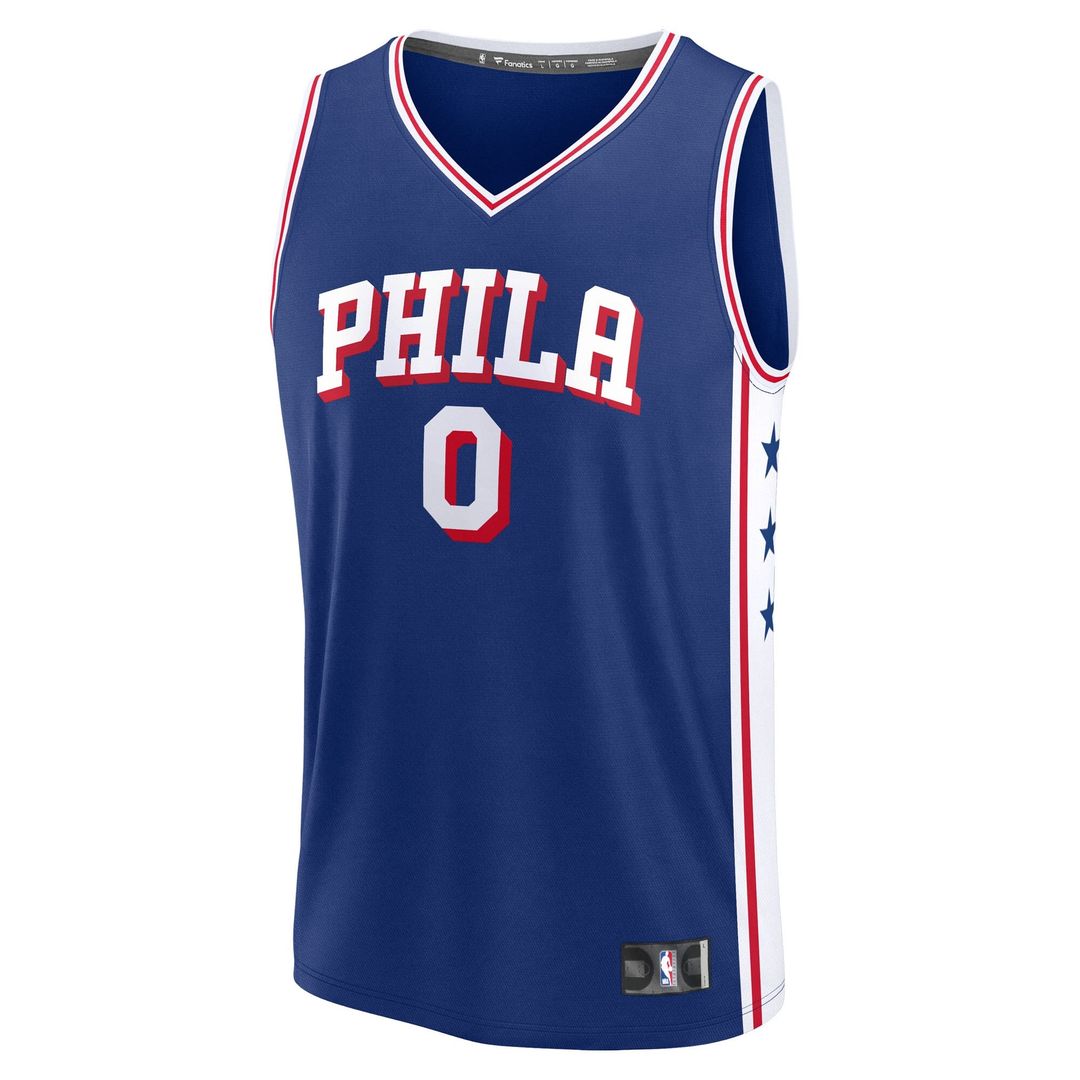 Tyrese Maxey Philadelphia 76ers Fanatics Big & Tall Fast Break Jersey - Icon Edition - Royal | NBA Fan Gear
