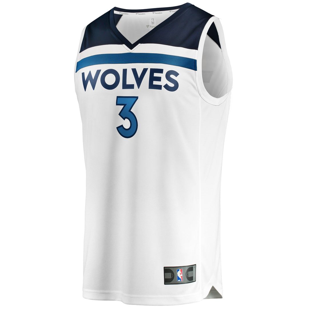 Jaden McDaniels Minnesota Timberwolves Fanatics Fast Break Replica Player Jersey - Association Edition - White | NBA Fan Gear