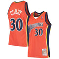 Stephen Curry Golden State Warriors Mitchell & Ness Hardwood Classics Swingman Jersey - Orange | NBA Fan Gear