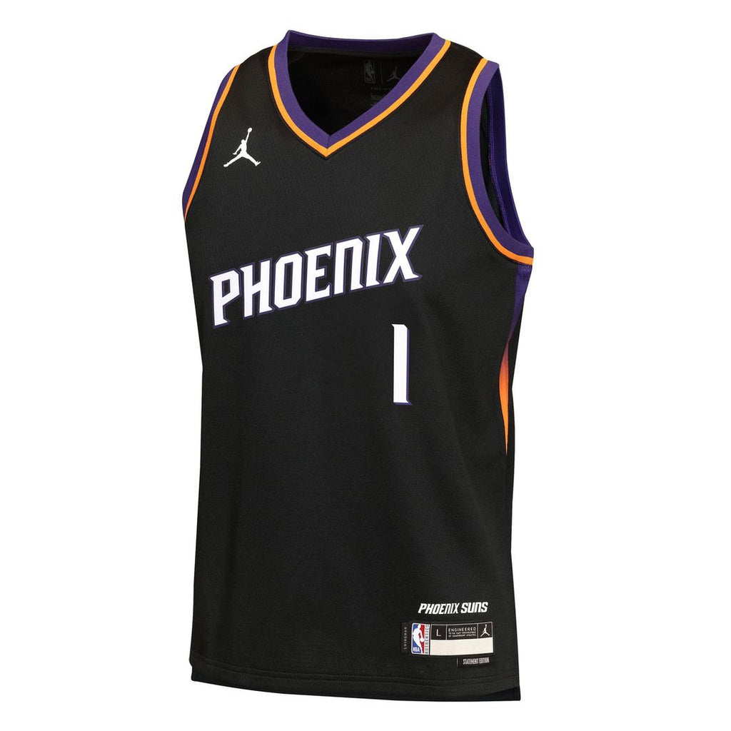 Devin Booker Phoenix Suns Jordan Brand Youth Swingman Jersey - Statement Edition - Black | NBA Fan Gear