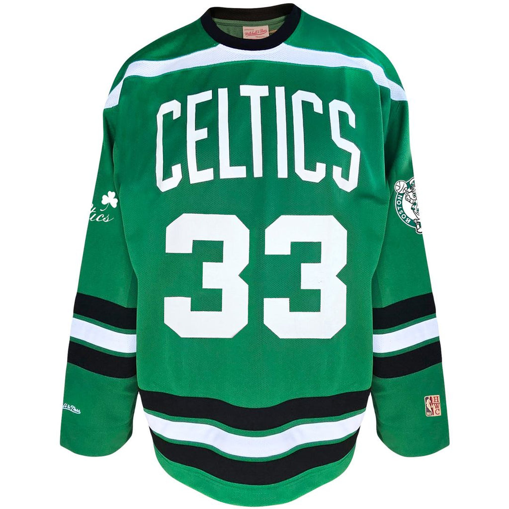 Larry Bird Boston Celtics Mitchell & Ness Big & Tall NBA Hockey Jersey - Kelly Green | Fan Gear