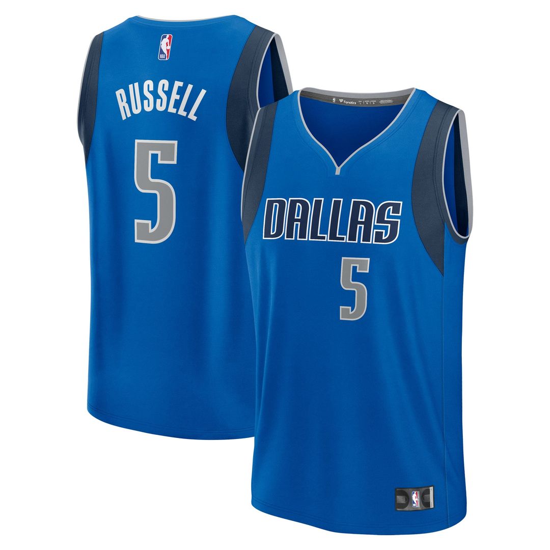 D'Angelo Russell Dallas Mavericks Fanatics Fast Break Replica Player Jersey - Icon Edition - Blue | NBA Fan Gear