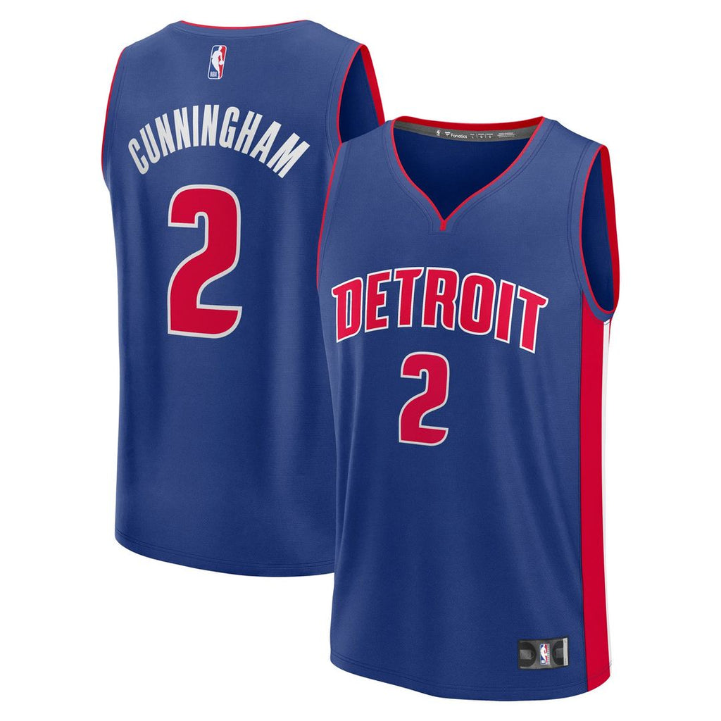 Cade Cunningham Detroit Pistons Fanatics Fast Break Replica Player Jersey - Icon Edition - Blue | NBA Fan Gear