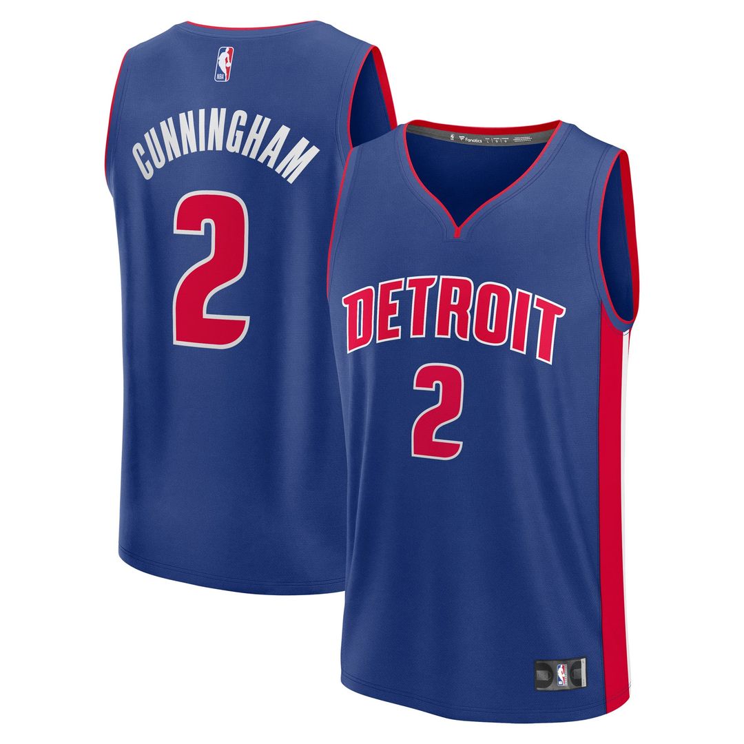 Cade Cunningham Detroit Pistons Fanatics Fast Break Replica Player Jersey - Icon Edition - Blue | NBA Fan Gear