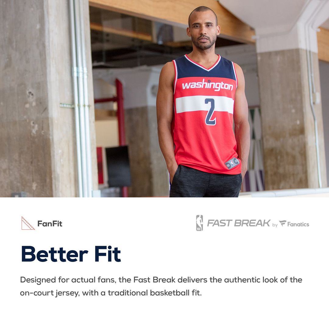 Washington Wizards Fanatics Fast Break Custom Replica Jersey Red - Icon Edition | NBA Fan Gear
