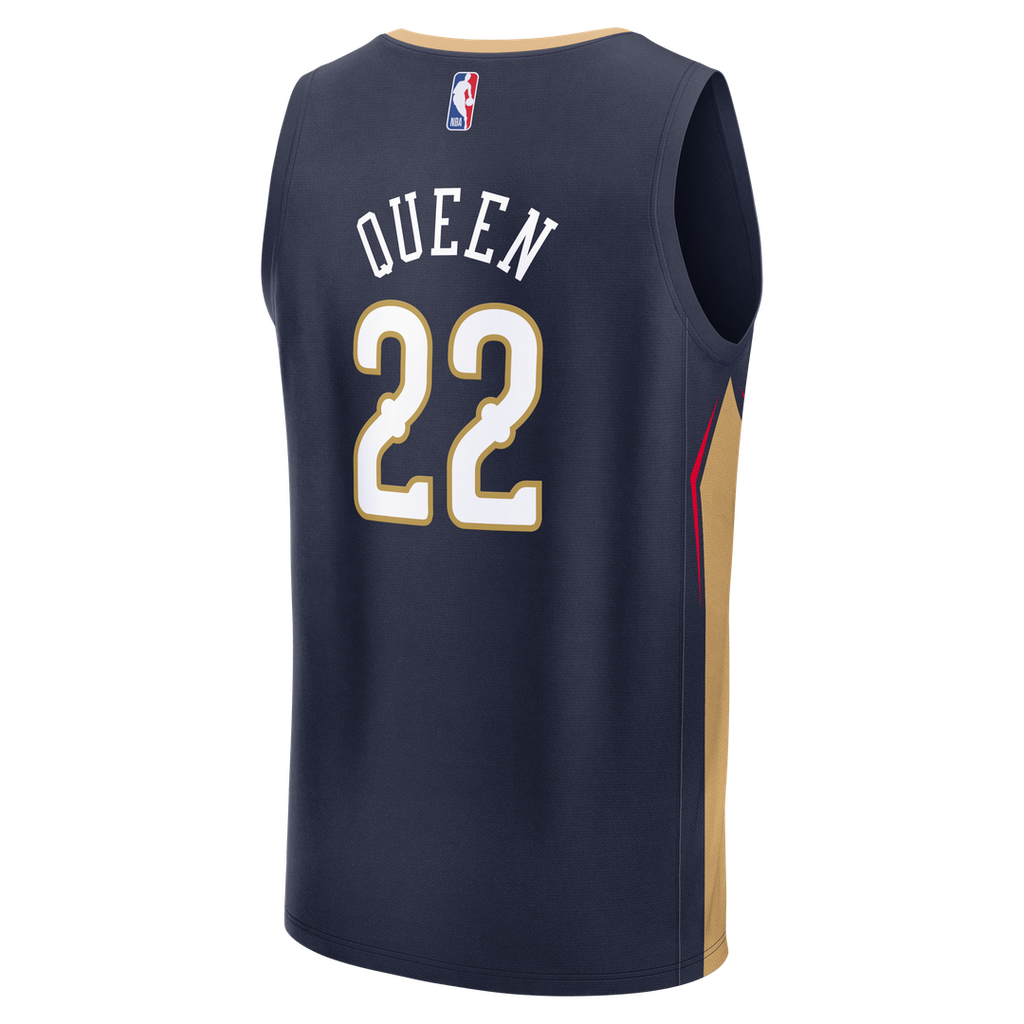 Derik Queen New Orleans Pelicans Fanatics Fast Break Replica Jersey - Icon Edition - Navy | NBA Fan Gear