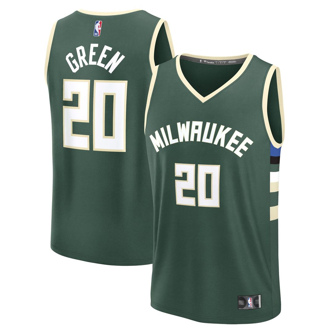 A.J. Green Milwaukee Bucks Fanatics Fast Break Replica Player Jersey - Icon Edition - Hunter Green | NBA Fan Gear