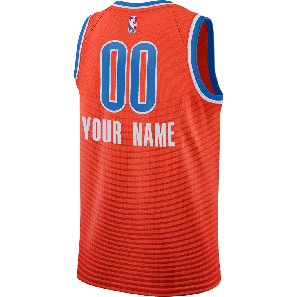 Oklahoma City Thunder Jordan Brand Swingman Custom Jersey - Statement Edition - Orange | NBA Fan Gear