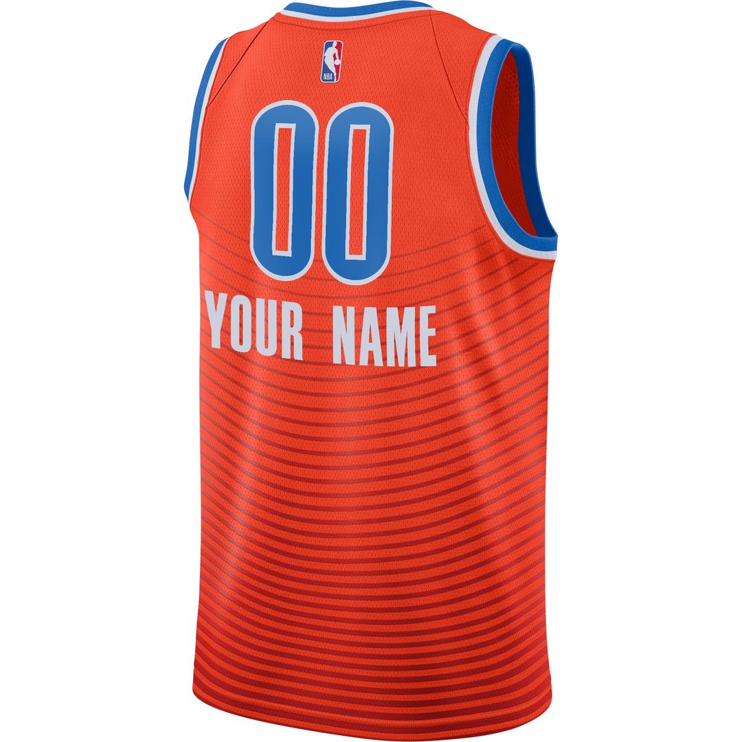 Oklahoma City Thunder Jordan Brand Swingman Custom Jersey - Statement Edition - Orange | NBA Fan Gear