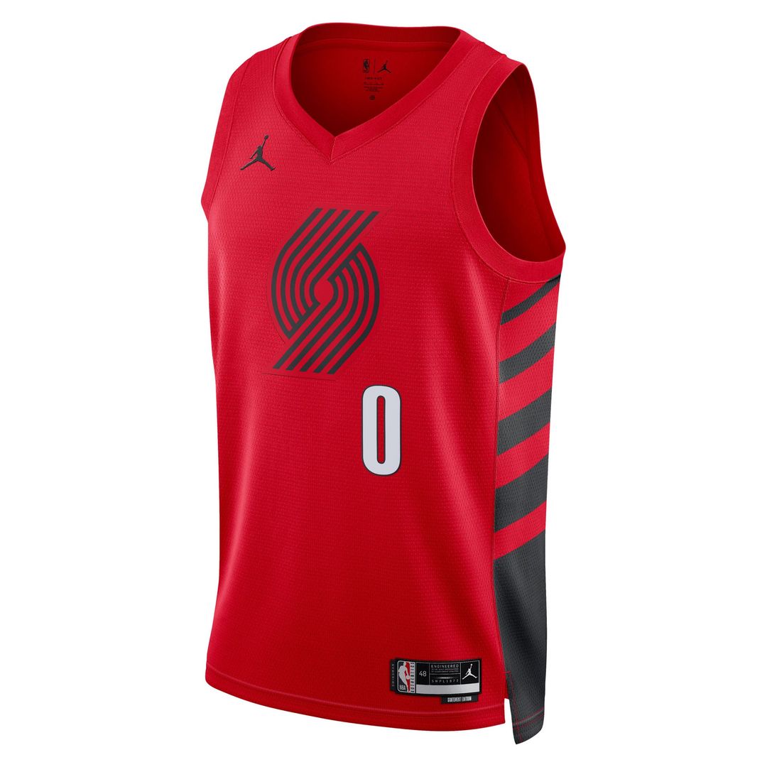 Damian Lillard Portland Trail Blazers Jordan Brand Unisex Swingman Jersey - Red - Statement Edition | NBA Fan Gear