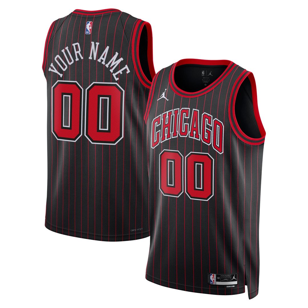 Chicago Bulls Jordan Brand Unisex Swingman Custom Jersey - Statement Edition - Black | NBA Fan Gear