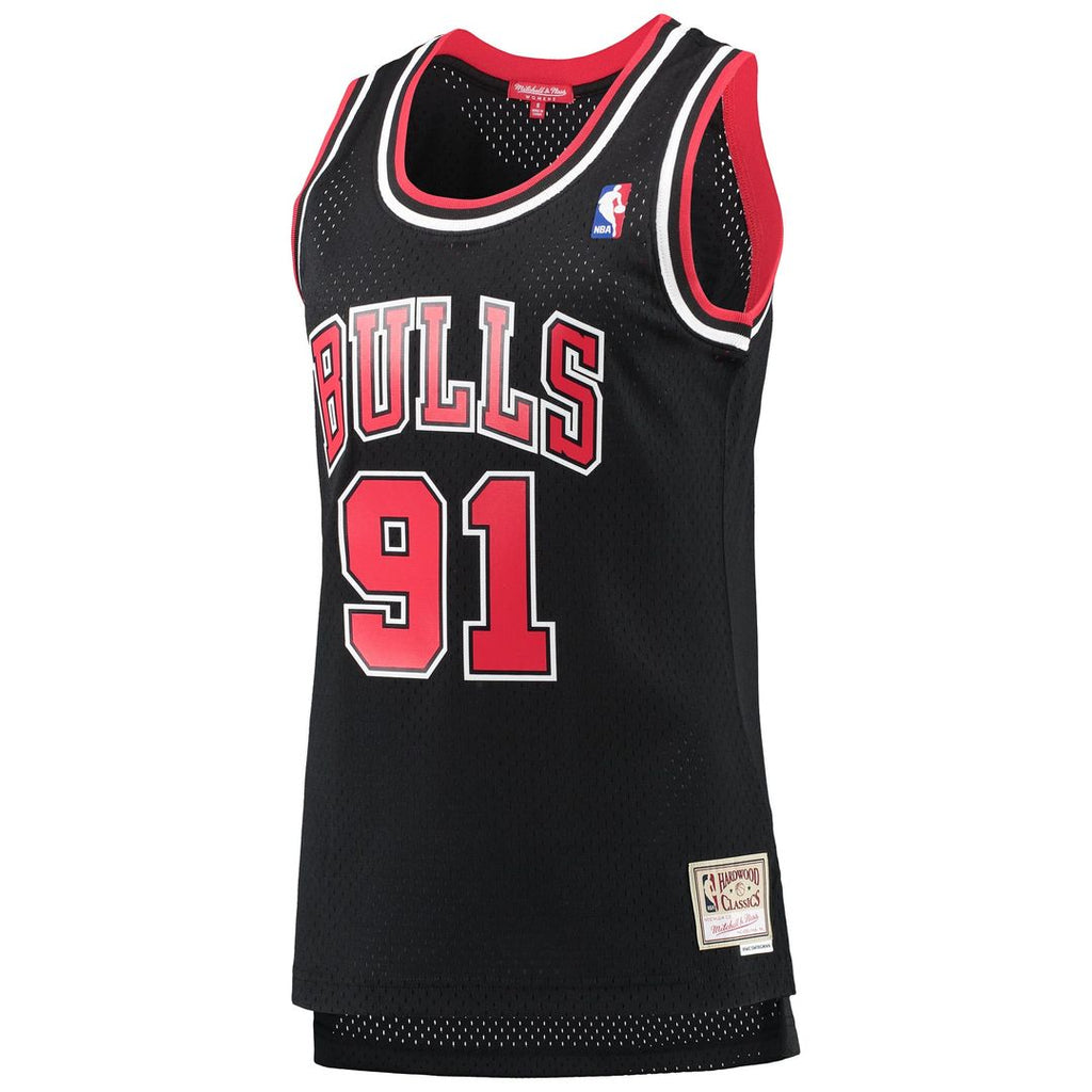 Dennis Rodman Chicago Bulls Mitchell & Ness Women's Hardwood Classics Swingman Jersey - Black | NBA Fan Gear