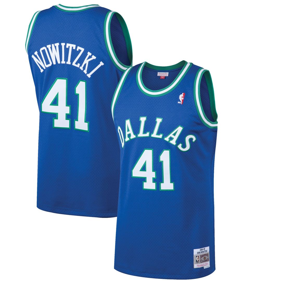 Dirk Nowitzki Dallas Mavericks Mitchell & Ness 1998/ 99 Hardwood Classics Swingman Jersey - Blue | NBA Fan Gear