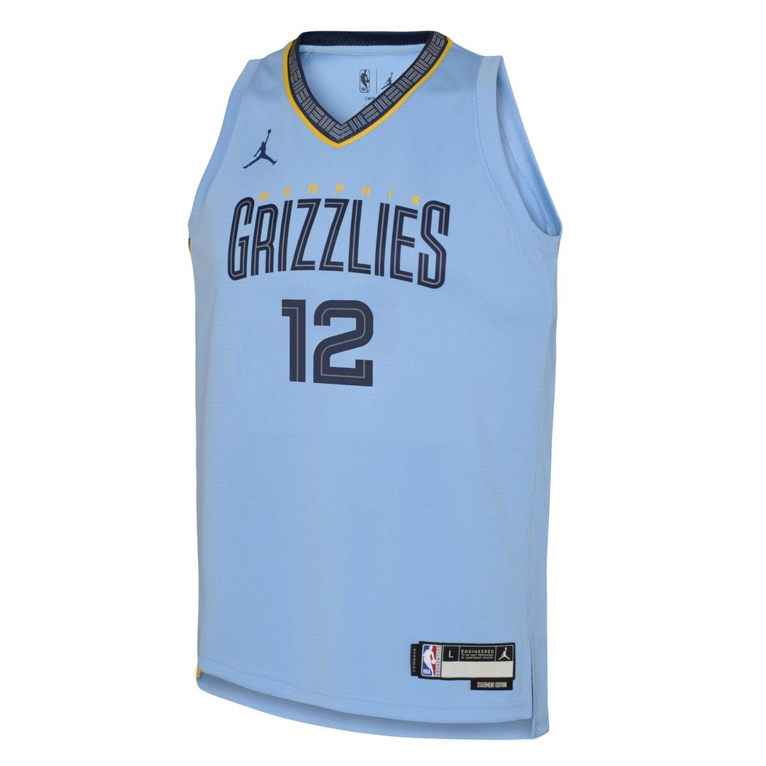 Ja Morant Memphis Grizzlies Jordan Brand Youth Swingman Jersey - Statement Edition - Light Blue | NBA Fan Gear