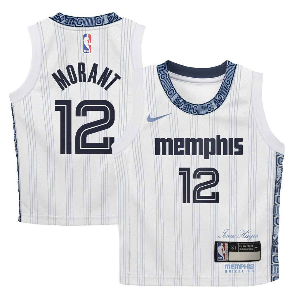 Ja Morant Memphis Grizzlies Nike Preschool 2025/ 26 City Edition Swingman Jersey - White | NBA Fan Gear