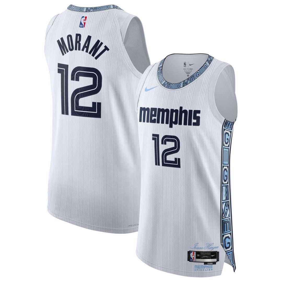 Ja Morant Memphis Grizzlies Nike Unisex 2025/ 26 Authentic Jersey - City Edition - White | NBA Fan Gear