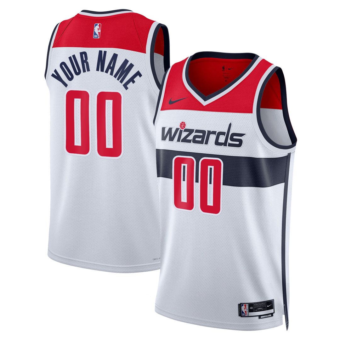 Washington Wizards Nike Unisex Swingman Custom Jersey White - Association Edition | NBA Fan Gear