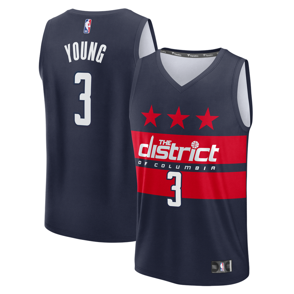 Trae Young Washington Wizards Fanatics Fast Break - Statement Edition - Navy | NBA Fan Gear
