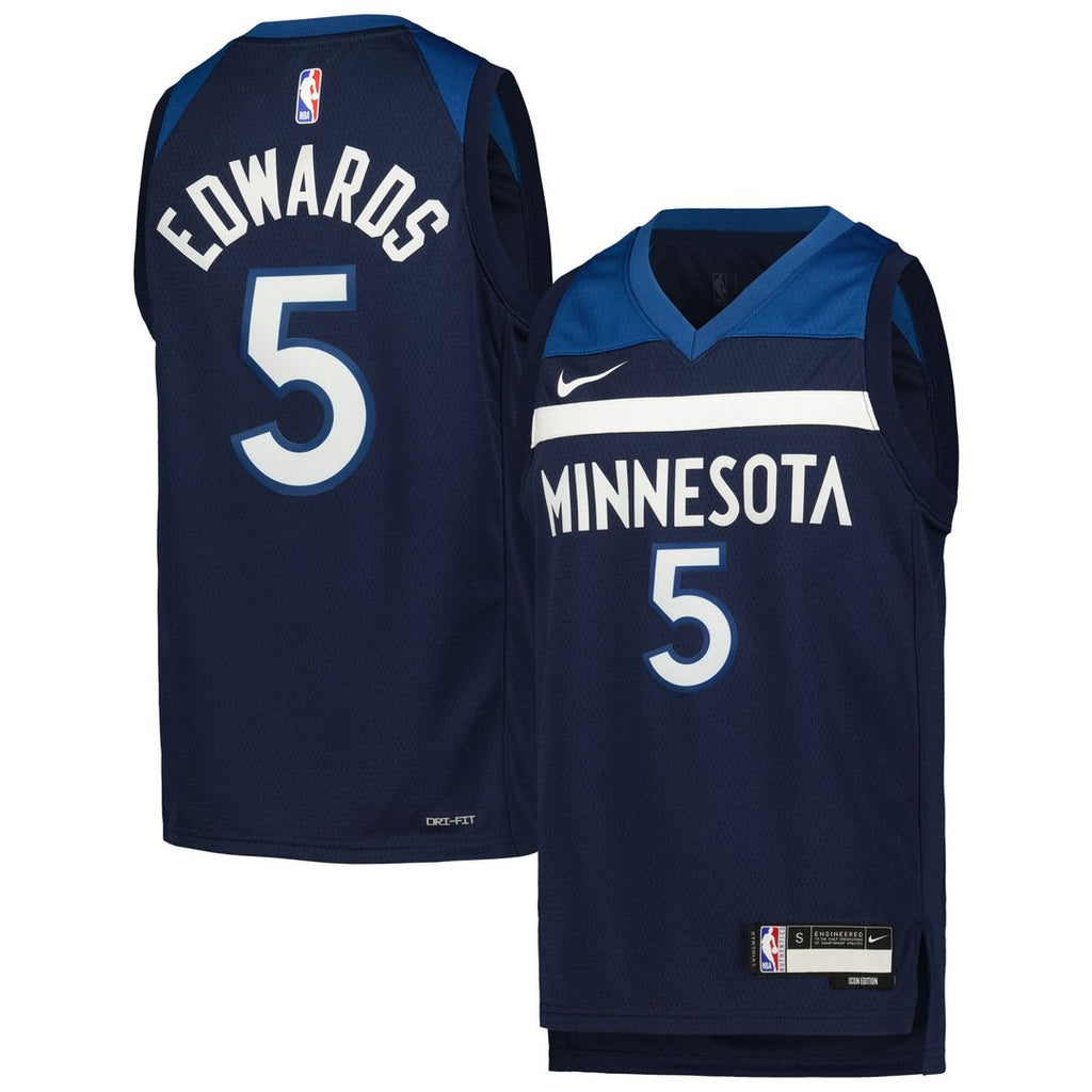 Anthony Edwards Minnesota Timberwolves Nike Youth Swingman Jersey - Icon Edition - Navy | NBA Fan Gear