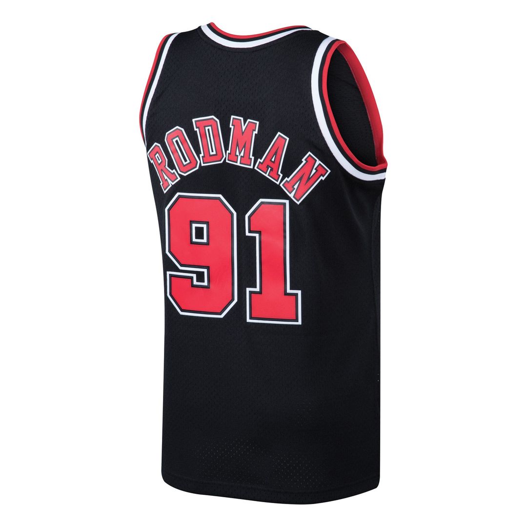 Dennis Rodman Chicago Bulls Mitchell & Ness 1997/ 98 Hardwood Classics Swingman Jersey - Black | NBA Fan Gear