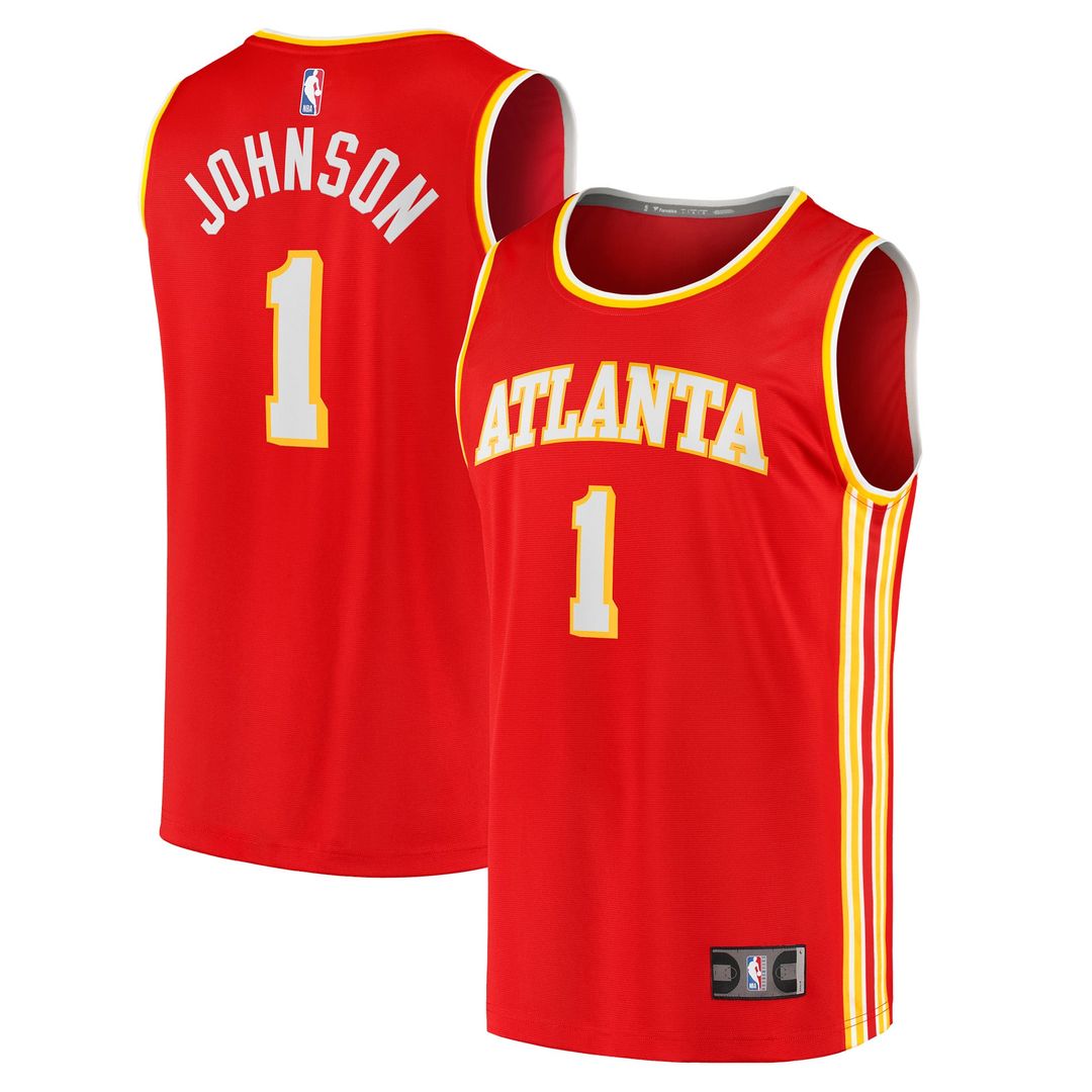 Jalen Johnson Atlanta Hawks Fanatics Fast Break Replica Jersey - Icon Edition - Red | NBA Fan Gear