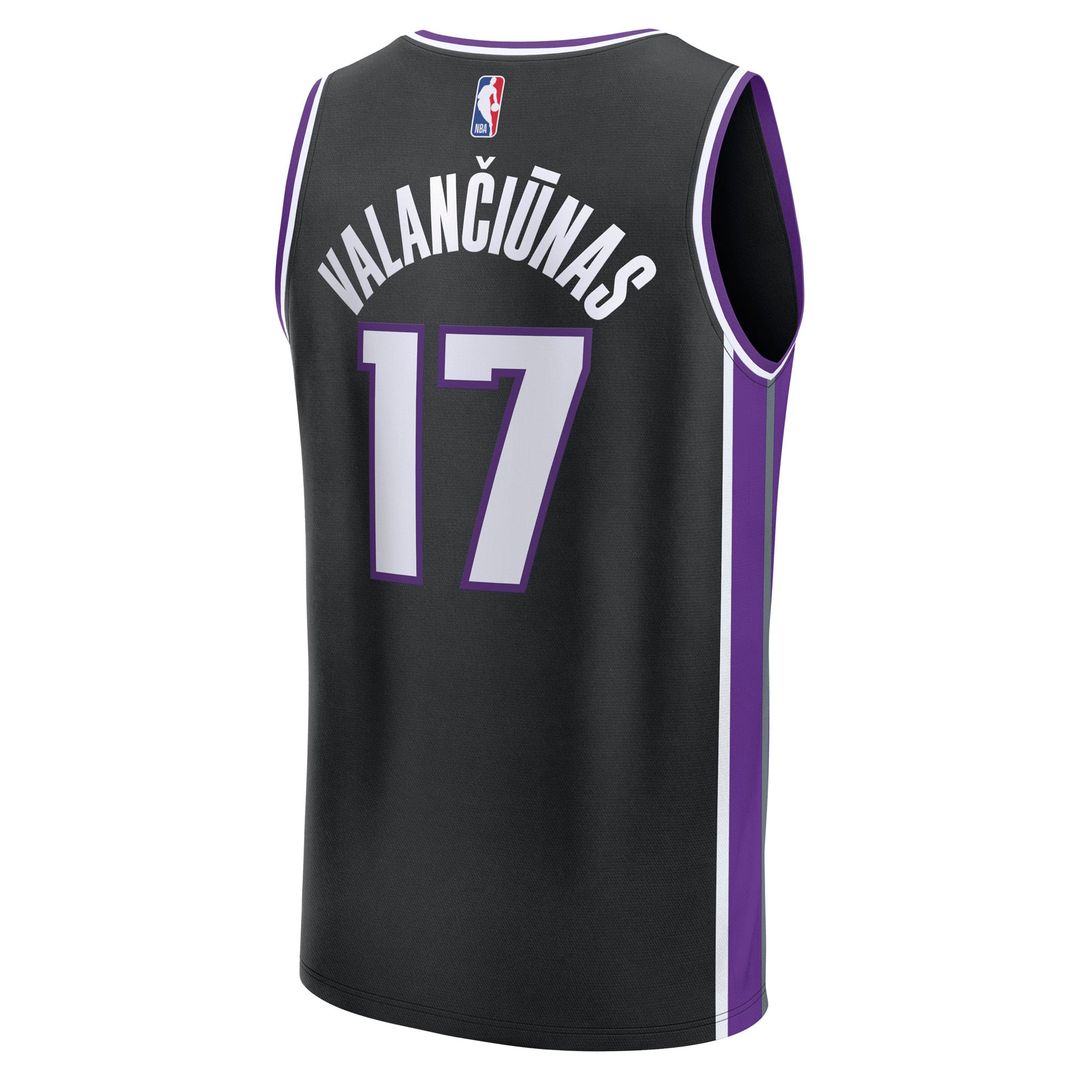 Jonas Valančiūnas Sacramento Kings Fanatics Youth Fast Break Replica Player Jersey - Black - Icon Edition | NBA Fan Gear