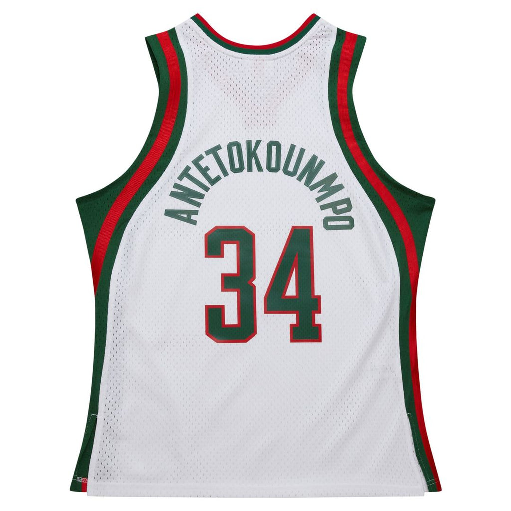 Giannis Antetokounmpo Milwaukee Bucks Mitchell & Ness 2013/ 14 Hardwood Classics Swingman Jersey - White | NBA Fan Gear