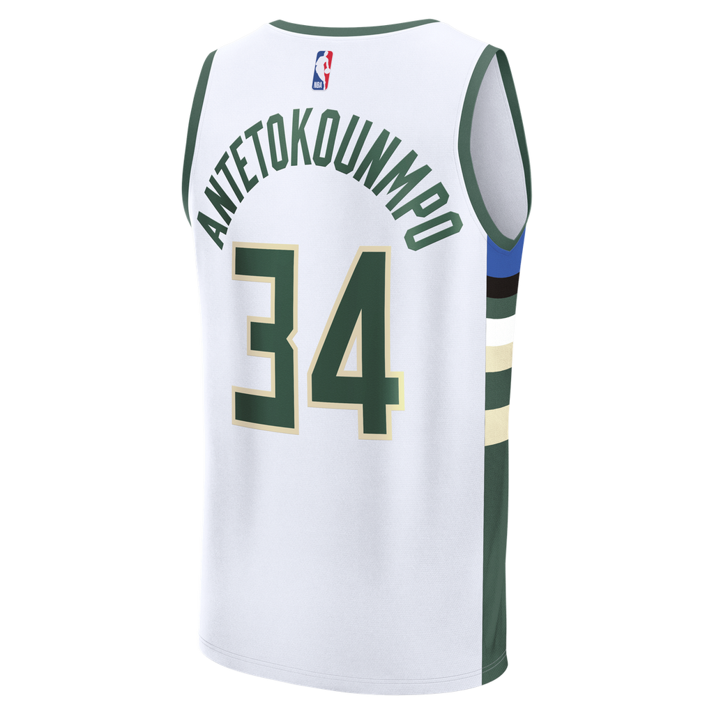 Giannis Antetokounmpo Milwaukee Bucks Fanatics Fast Break Replica Player Jersey - Association Edition - White | NBA Fan Gear