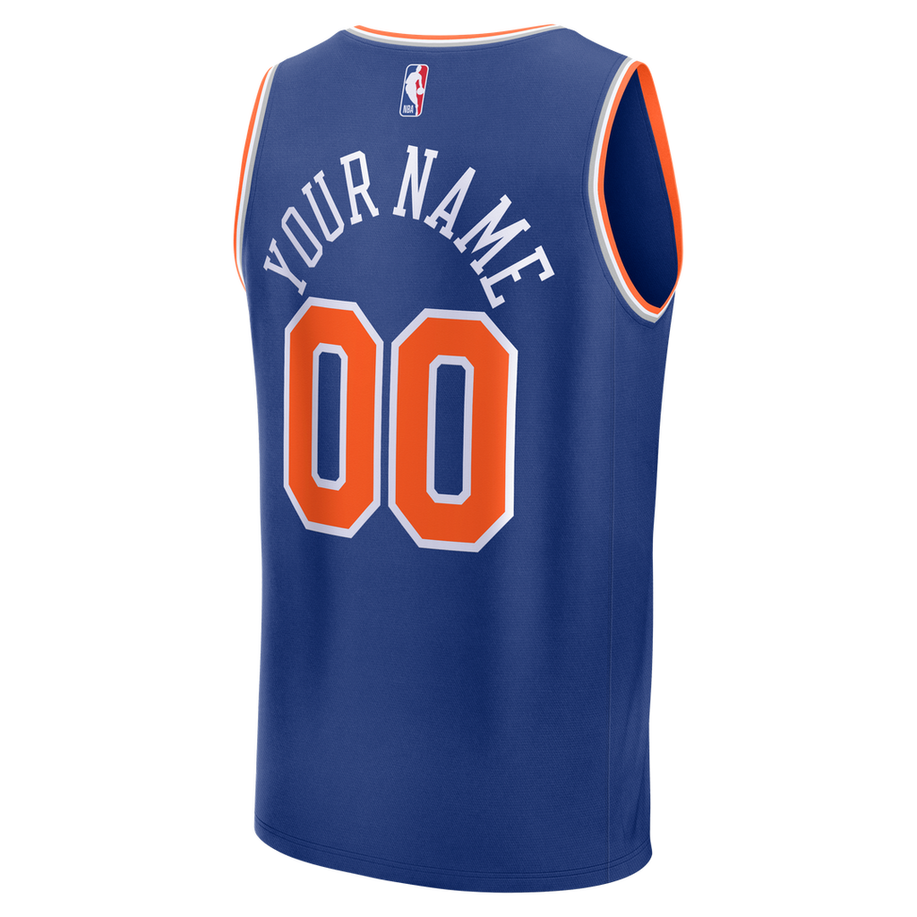 New York Knicks Fanatics Youth 2026 NBA Finals Fast Break Custom Jersey - Icon Edition - Blue | Fan Gear