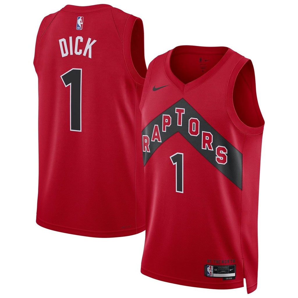 Gradey Dick Toronto Raptors Nike Unisex Swingman Player Jersey - Icon Edition - Red | NBA Fan Gear