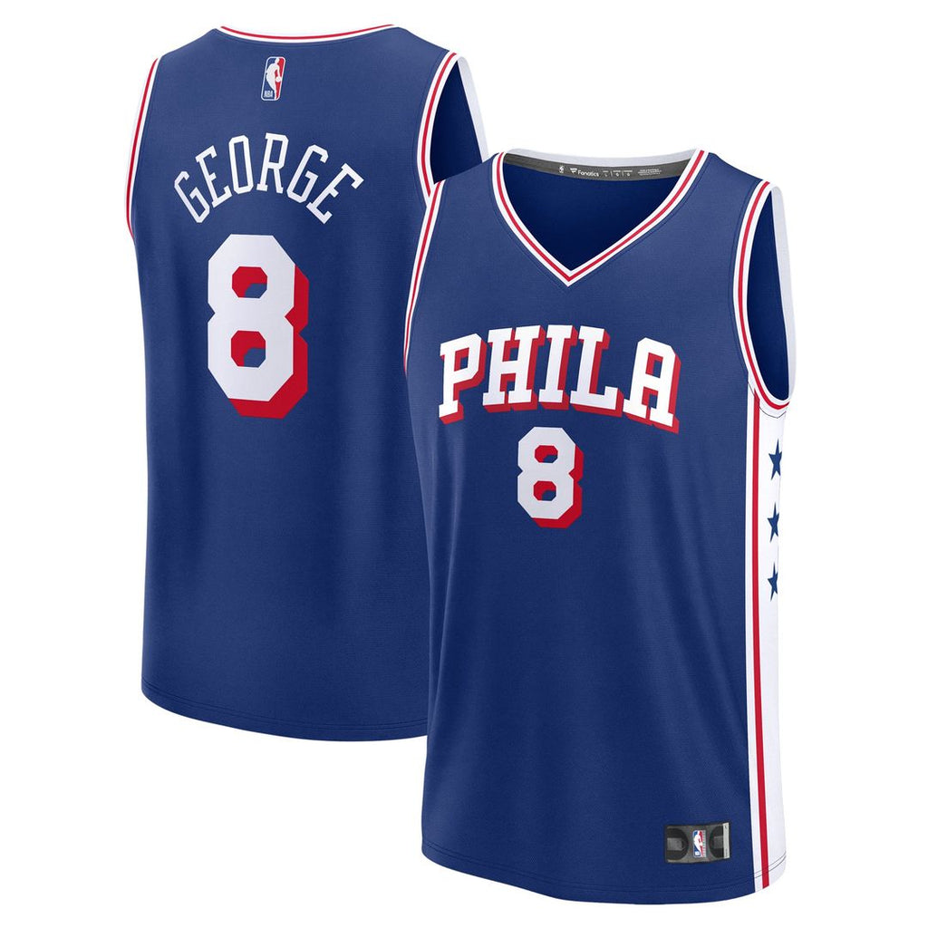 Paul George Philadelphia 76ers Fanatics Fast Break Replica Player Jersey - Icon Edition - Royal | NBA Fan Gear