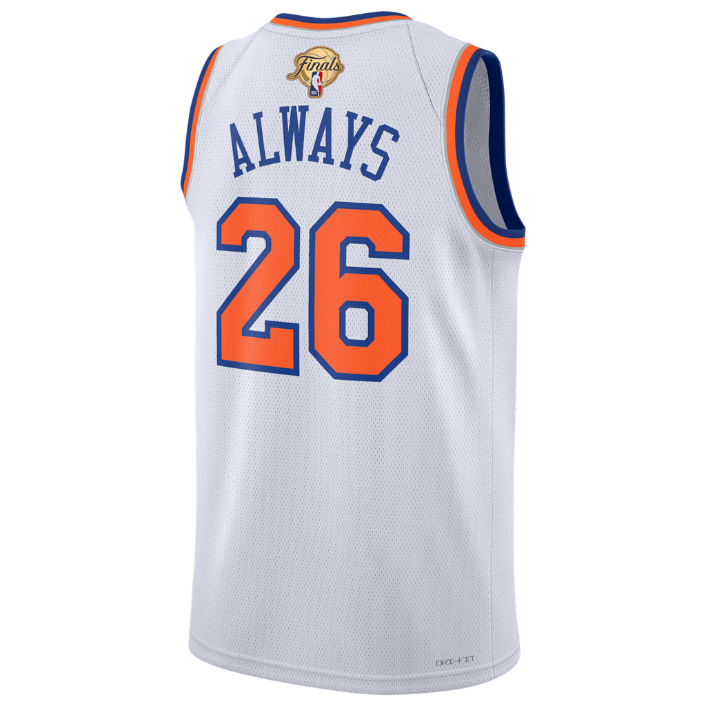 New York Knicks Nike Unisex 2026 NBA Finals Champions Always 26 Swingman Jersey - White - Association Edition | Fan Gear