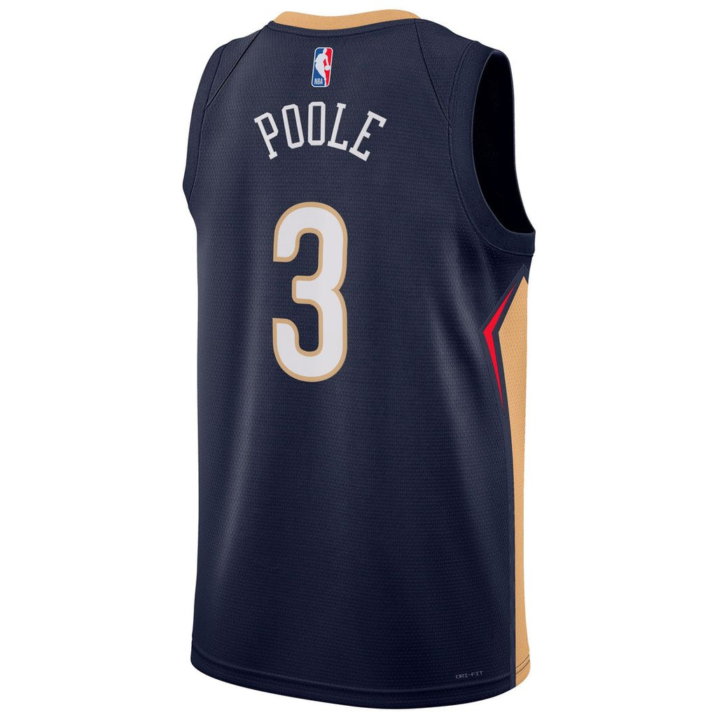 Jordan Poole New Orleans Pelicans Nike Unisex Swingman Jersey - Navy - Icon Edition | NBA Fan Gear