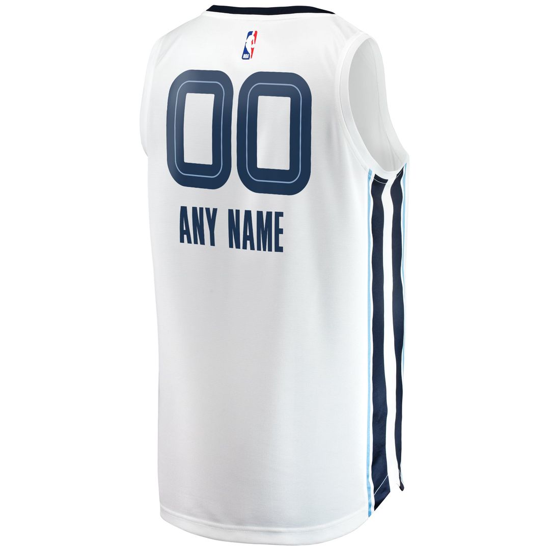 Memphis Grizzlies Fanatics Fast Break Custom Replica Jersey - Association Edition - White | NBA Fan Gear
