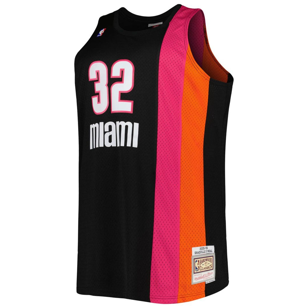 Shaquille O'Neal Miami Heat Mitchell & Ness Big & Tall Hardwood Classics 2005/ 06 Swingman Jersey - Black | NBA Fan Gear