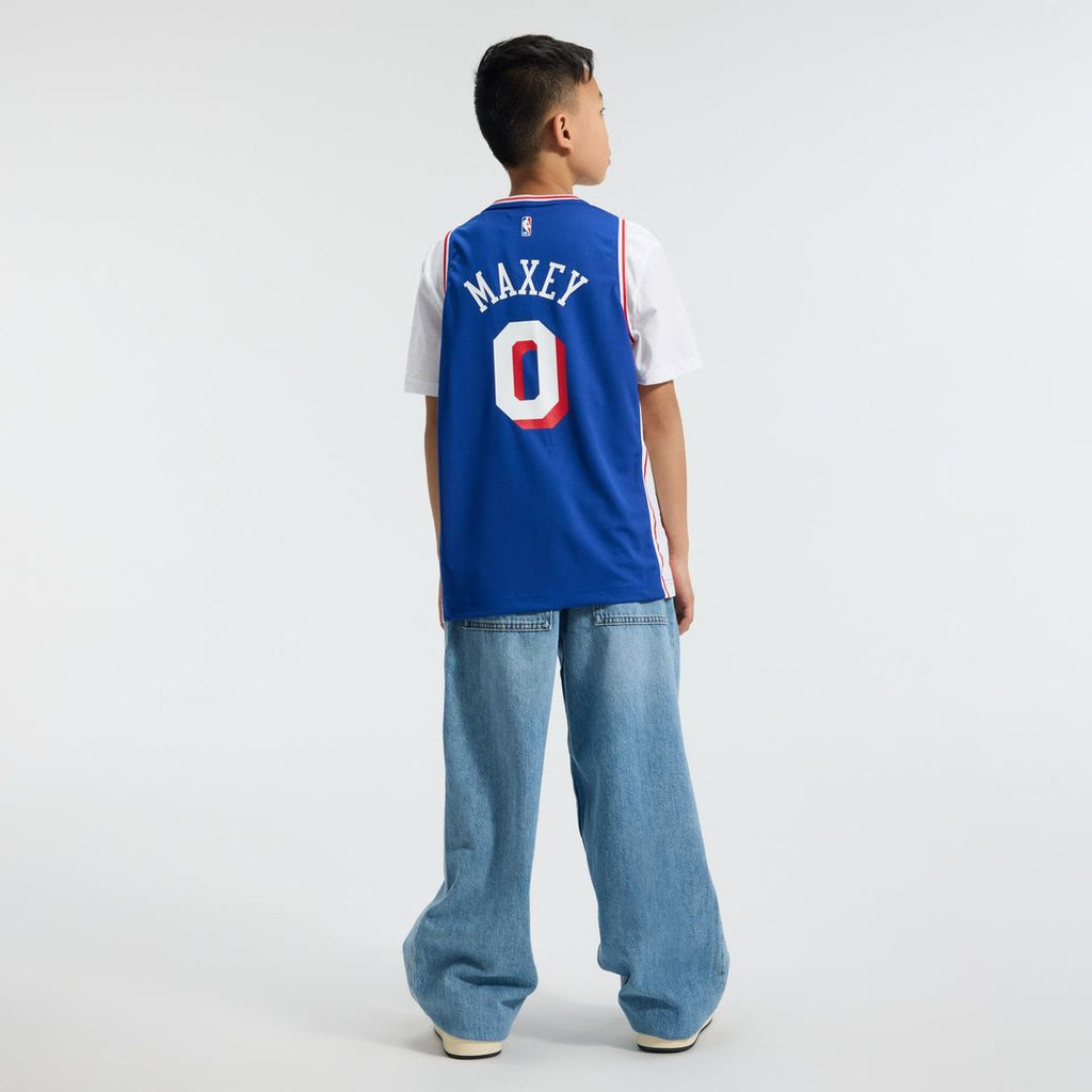 Tyrese Maxey Philadelphia 76ers Fanatics Youth Fast Break Replica Player Jersey - Icon Edition - Royal | NBA Fan Gear