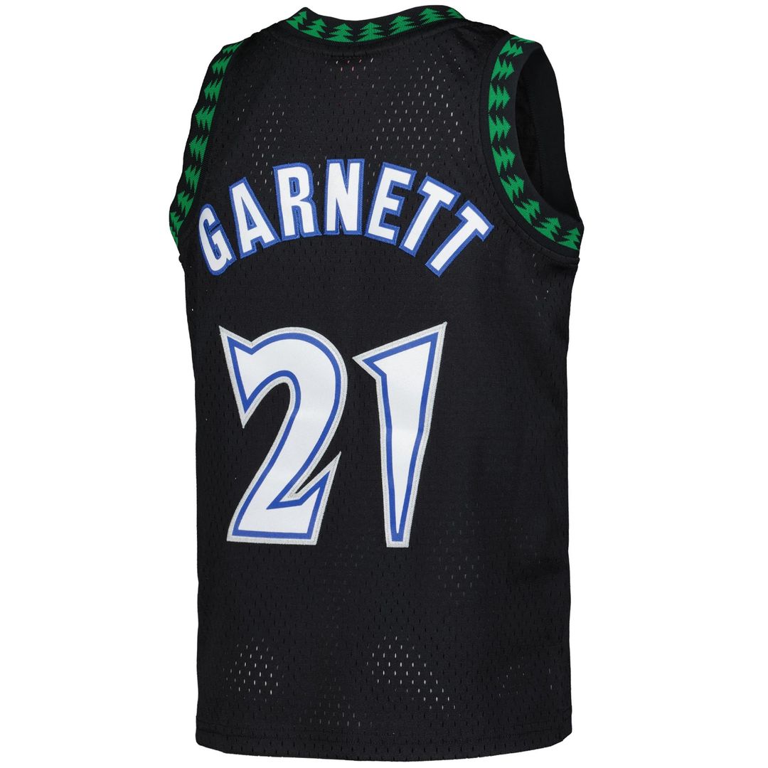 Kevin Garnett Minnesota Timberwolves Mitchell & Ness Youth 1995-96 Hardwood Classics Swingman Jersey - Blue | NBA Fan Gear
